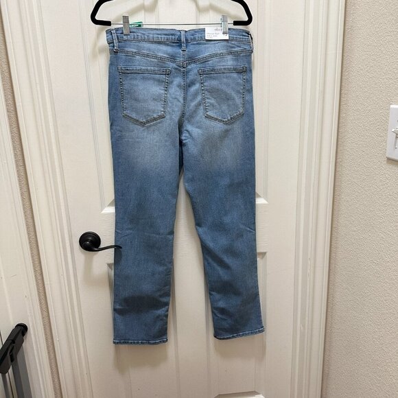 New Ella Moss Mid Rise Jeans Women's Size 12 Blue Slim Straight Leg Ankle Jean - Picture 11 of 13